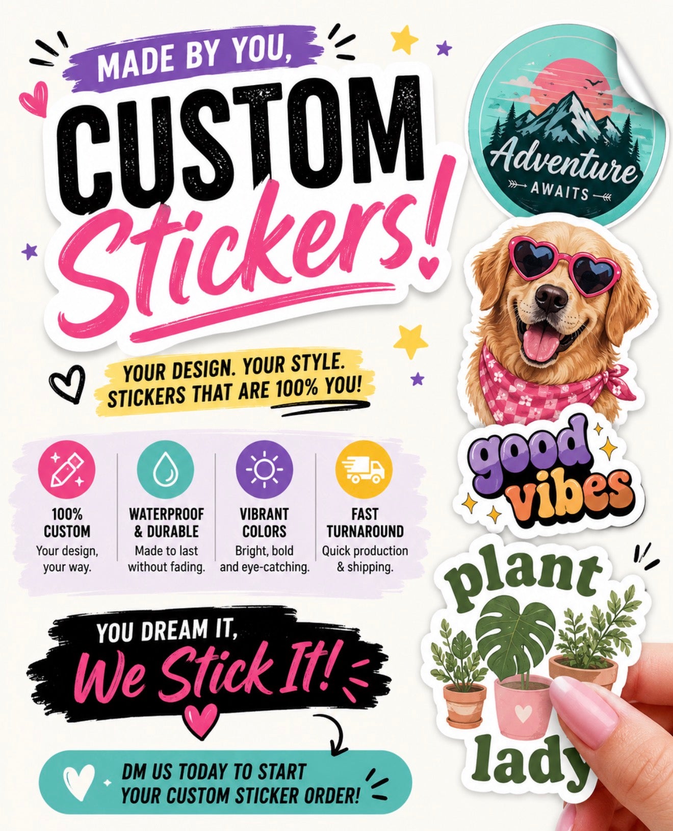 50 Custom Stickers